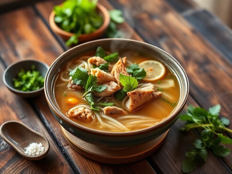 Bánh canh Trảng Bàng và tô nước dùng trong