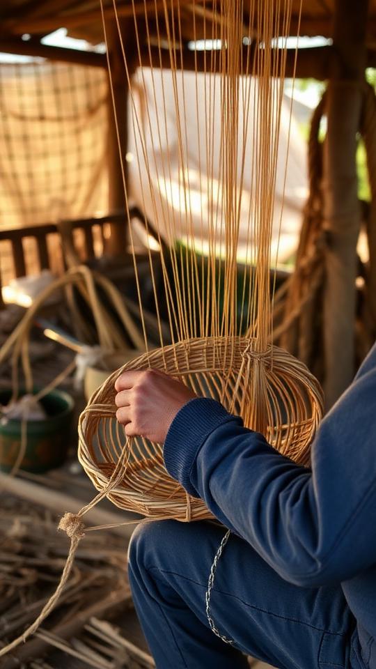 Nghệ nhân đan lát ở vùng đất Thánh
